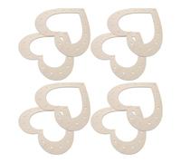 Alipis 8pcs Unfinished Wooden Heart Shaped Wreath Frames with Userfriendly Surface for Paints and Ribbons, Creative Floral Hoop for Valentines and Wedding Decorations