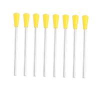 Alipis 8pcs Yellow Triangle Instrument Sticks for Musical Percussion, Metal and Plastic Material, Not Easy to Crack, Fuller Sound, for Early Music Education and Practice
