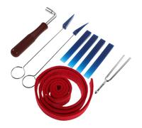 Alipis 9pcs Piano Tuning Kit Professional Wrench Hammer Tool Rubber Mutes Set Including Tuning Lever for Piano Tuner Tools Kit