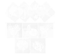 Alipis 9pcs Sea Creatures Stencil Drawing Template for Friends White Pet Material Washable Convenient Painting Tools for Developing Hands-on Skills