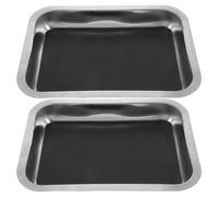 Alipis A4 Stainless Steel Dissection Tray with Wax Lining 26X19X4Cm Non-Slip Biology Lab Pan 2Pcs Educational Dissecting Equipment for Anatomy Studies and Science Experiments