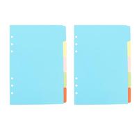 Alipis A5 Binder Dividers with 10 Colorful Tab Index Pages, 2 Packs of 5 Sheets, Page Dividers for 6-Ring Binders Suitable for Office and School Organization