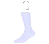 Alipis Abs Plastic Mannequin Foot with Integrated Hook for Sock Display and Foot Modeling Lightweight Portable for Retail and Educational Use White Seamless Design