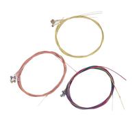 Alipis Acoustic Guitar Strings with Assorted Colour Steel Strings 3 Sets and Brass Materials Portable Musical Instrument Accessories for Folk and Classical Guitar Replacement