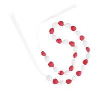 Alipis Acrylic Bead Graduation Necklace for College Party Celebration Festive Red and White Souvenir Accessory Unique Honor Garland Jewelry for Graduation Season Events