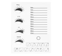 Alipis Acrylic Eyelash Display Board White Lash Pallet for Eyelash Extension Tool Beauty Salon False Lashes Holder