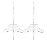 Alipis Acrylic Flute Stand with Double Layer Vertical Design Space-saving Desktop Flute Storage Rack for Instruments for Small Rooms and Crowded Practice Areas