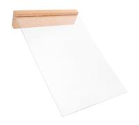 Alipis Acrylic Menu Holder with Sturdy Wooden Base Thick Acrylic Sign Stand for Tabletop Display Multi-Functional Portrait Paper Holder for Restaurants Offices and Shops
