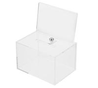 Alipis Acrylic Suggestion Box with Slot for Slips and Donations, Creative Design, Portable and Simple, for Fundraising and Many Occasions, Safe to Use without Hurting Hands