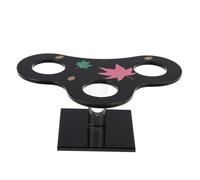 Alipis Acrylic Sushi Roll Display Stand with Stable Base Black Food Rack for Ice Cream Cones Household Kitchen Essential for Restaurants Parties Weddings and Dessert Presentation