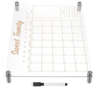 Alipis Acrylic Weekly Plan Dry Erase Board with 4 Push Pins and Whiteboard Marker Handwritten Memo Board for Students and Office Display