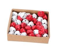 Alipis Add Jingle to Your Christmas 36pcs Mini Bell Set Red White for Craft and Holiday Decor