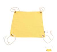 Alipis Adjustable Hanging Cat Bed Hammock Reversible Cotton Linen Yellow | Rectangular Shape, Comfortable Breathable Build, Easy to Clean, Unique Design, Suitable for Hamster and Rat Cages