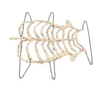 Alipis Adjustable Skeleton Rib Cage Body Accessory with Hollow out Plastic Bone Design, Portable Vintage Halloween Prop for Stage Performance and Party Costume