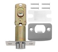 Alipis Adjustable Stainless Steel Door Latch with 45°-60° Strike Plate and Impact Box Thumb Latch Lock for Bathroom Sliding and Barn Doors Includes D-Shaped Plate and Screws