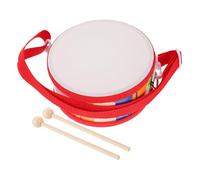 Alipis Adjustable Strap Wooden Snare Drum Double Sided Hand Drum for Early Orff Music Education Percussion Instrument with Drumsticks for Boys
