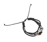 Alipis Adjustable Woven Halloween Bracelet for Adults with Glass Beads, Comfortable Braided Pu Wristband Featuring Unique Halloween-themed Design for Spooky Season and Stylish Ensemble