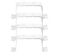 Alipis Aluminum Alloy Downspout Strap Pipe Adapter Fastener with 4Pcs White Pipe Clips 100X80Mm for Outdoor Gutter Leader and Rainwater Drainage Systems