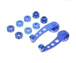 Alipis Aluminum Winder Crank Rocker Car Window Shake Handle Universal Fit Car Doors Crank Handle with Three Adapters Mounting Hardware Blue Vehicle Replacement Accessories