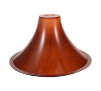 Alipis Amber Pendant Light Shade: Decorative Flower Trumpet Lampshade Brown Acrylic Hanging Shade Replacement - Wide Brim Bell Cone Lampshade for Light Fixtures