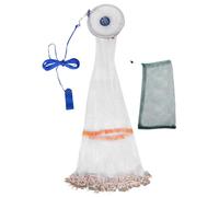 Alipis American Aluminum Ring Cast Net Hand Throw Fishing Net with Heavy Steel Weights for Freshwater and Saltwater Bait Fish Fine Mesh Radius Trap for Efficient Catching and Outdoor Use