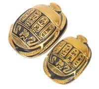 Alipis Ancient Egyptian Scarab Beetle Amulet Resin Sculpture Small Large Set Decorative Office Tabletop Ornament Souvenir Gift for Home Décor