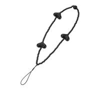 Alipis Anti-lost Phone Strap and Decorative Heart Hanging Rope for Cell Phones Suitable for Women and Girls Pure Black Design