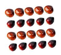 Alipis Artificial Chinese Chestnuts 20pcs Mixed Size Simulation Nut Ornaments for Home Shop Desktop Decor DIY Gift Craft Photography Prop Assorted style
