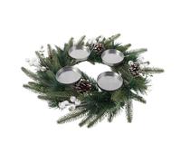 Alipis Artificial Christmas Advent Wreath with Candle Ring Elegant Festive Centerpiece for Pillar Candles Easy Installation Holiday Decoration for Dining and Living Rooms