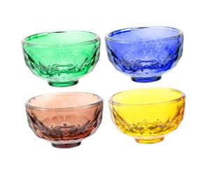 Alipis Artificial Crystal Water Offerings Bowls Set 4pcs 6cm Buddha Worship Cups Meditation Water Containers Buddhist Accessories for Temple Rituals