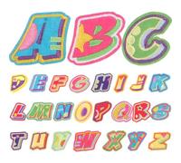 Alipis Assorted Colour Embroidered Patch Letters for Clothing Polyester Material and Sew-on Feature, for DIY Crafts on Coats and Shoes