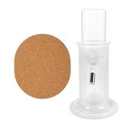 Alipis Automatic Water Bottle Hamster Waterer Chinchilla Accessory Leak-proof Delicate Bottle Design White Polypropylene Glass with Button Battery for Small Pets Cage Use