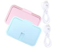 Alipis Baby Wipe Warmers Abs Material with Large Capacity and Cables 2pcs Portable USB Powered Wet Tissue Heater for Diaper Changing at Home
