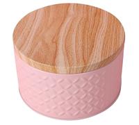 Alipis Bakery Box Lid Pink Iron Snack Storage Cookie Tin