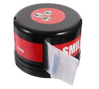 Alipis Barber Neck Strip Paper Roll with Black Plastic Dispenser Box White Neck Paper Strips Holder for Salon Haircutting for Hairdressing Use