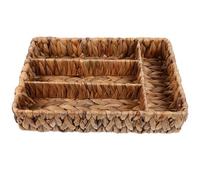 Alipis Basket Wicker Cutlery Storage Small Utensil Holder Compact Silverware Organiser Kitchen Drawer Organiser Silverware Divider Rustic Design