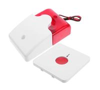 Alipis Bathroom Emergency Sos Alarm Button for Elderly with Dc12v Wired Sound and Light Alert, Includes 2 Reset Switches, Senior Assistance Safety Device for Caregiver Calling and Fall