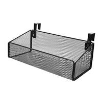 Alipis Bedside Caddy Hanging Organizer 2Pcs Metal Mesh Bed Shelf Dorm Hanging Storage Baskets Over Bed Organizer Rack for Dorm Bunk Bed Hospital Black, 26.5X12X9CM