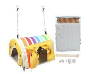 Alipis Bird Nest Tent Bird Hammock Comfortable Warm Cloth Hut with Simple Design Natural Feeling for Indoor Use Suitable for Canaries for Friends Who Love to Feed The Parrot