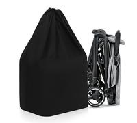 Alipis Black and Straps Lockable Comfortable Closure for Drawstring Nylon Storage to Bag with Two Shoulder Carry and Convenient Stroller Travel and Airplane Trips