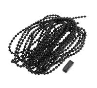 Alipis Black Beaded Curtain Chain 5m Roller Blind Bead Chain Cord Extension for Roman Vertical Blinds Window Treatment 2pcs Set