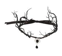 Alipis Black Gothic Headpiece Resin Hairband with Branch Crown Design, Easy to Carry Versatile Accessory for Parties and Cosplay Events, Unique Elegant Style