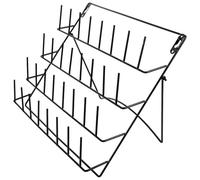 Alipis Black Iron Wall-mounting Bench Glassware Rack for Laboratory Glassware with Multifunctional Use and Easy Installation, Sl nd Simple Design for Markets and Walls