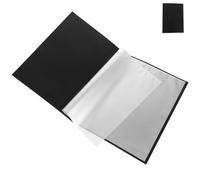 Alipis Black Portfolio Book with Clear Sleeves PP File Organizer Binder for Music and Documents Matte Texture Lightweight Folder for Performance and Presentation