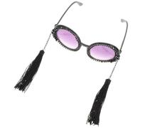 Alipis Black round Vintage Sunglasses for Young People, Alloy Frame Chic and Unique Design, Fits Bridge of The Nose, for Cosplay and Party Photography