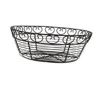 Alipis Black Round Wire Basket Fruit Basket for Kitchen Counter Vegetable Storage Home Use