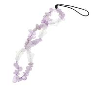 Alipis Bohemian Style Natural Amethyst Crystal Beaded Phone Chain Charm Purple Cellphone Lanyard Strap Handmade Phone Accessories for Women