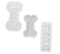 Alipis Bone Mold Silicone Keychain Pendant Mold DIY Handicraft Making Easy to Clean White Silicone Bone Mould for DIY Handmade Craft Project