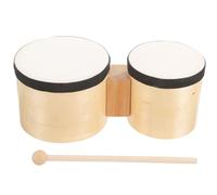 Alipis Bongo Drum Set with Rhythm Sticks, 4 and 5 Inch Toddler Bongos Natural Wood Percussion Musical Instrument for Early Education and Boys and Girls’ Music Classes