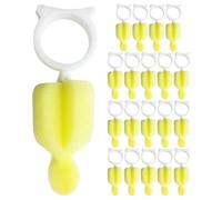 Alipis Bottle Time-saving and 24pcs Brush or Pacifiers Nipple Sponge Bottles for Cleaning with Soft Sponge and Plastic Handle at New Parents Home or Outdoor Use